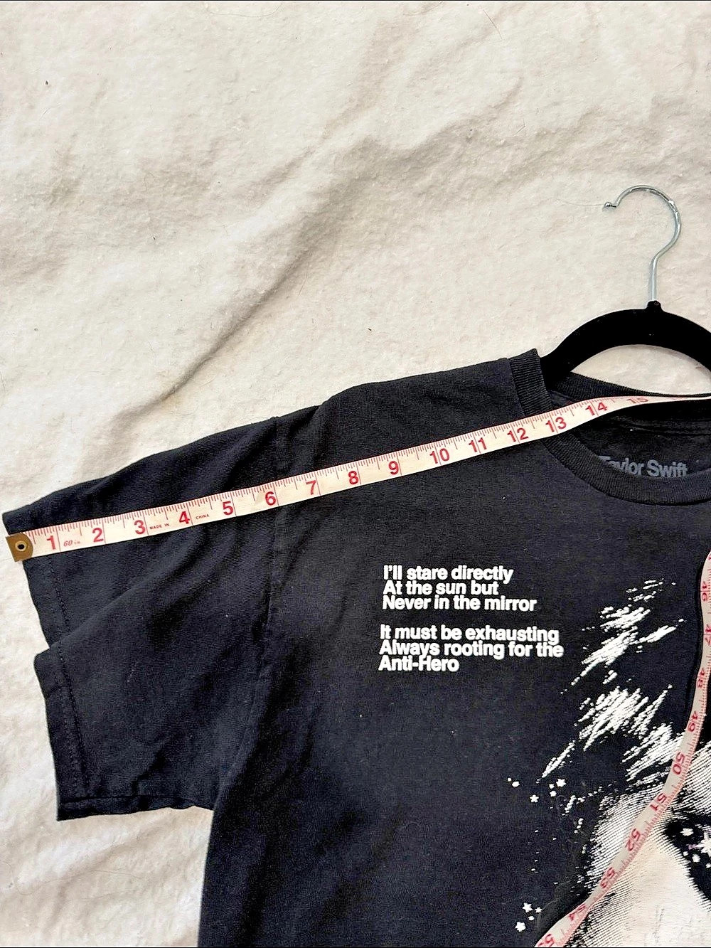 Taylor Swift Midnights Rooting for the Anti-Hero T-Shirt Graphic Tee in Black - Picture 8 of 8
